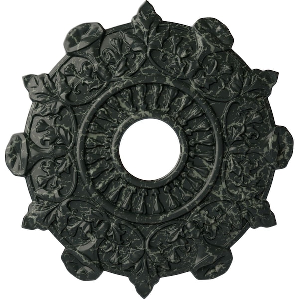 Ekena Millwork Preston Ceiling Medallion (Fits Canopies up to 4"), 17 1/2"OD x 4"ID x 1"P, Painted Turtle Crackle CM17PRPTC - main